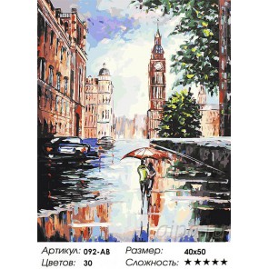 Лондонский мотив Раскраска ( картина ) по номерам акриловыми красками на холсте Белоснежка