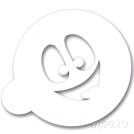 Смайлик веселый Трафарет для кофе и десертов