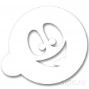 Смайлик веселый Трафарет для кофе и десертов