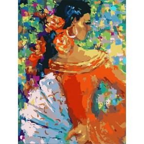 Фламенко Раскраска - открытка по номерам с декором Color Kit