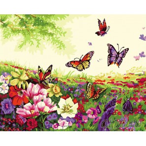 Бабочки Раскраска по номерам на холсте Menglei