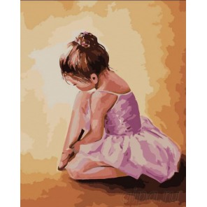 Балерина малышка Раскраска картина по номерам на холсте Menglei