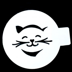 Кошечка с усами Трафарет для кофе и десертов