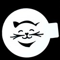 Кошечка с усами Трафарет для кофе и десертов