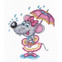 Мышка с зонтиком Набор для вышивания МП Студия