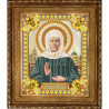 Пример оформления в рамке Святая Матрона Московская Канва с рисунком для вышивки бисером Конек 7105