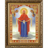 Пример оформления в рамке Богородица Покрова Канва с рисунком для вышивки бисером Конек 7107