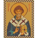 Святой Спиридон Тримифунтский Канва с рисунком для вышивки бисером Конек