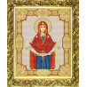 Пример оформления в рамке Покров Пресвятой Богородицы Канва с рисунком для вышивки бисером Конек 9123