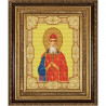 Пример оформления в рамке Святой Владимир Канва с рисунком для вышивки бисером Конек 9151