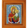 Пример оформления в рамке Богородица Споручница Грешных Канва с рисунком для вышивки бисером Конек 9221