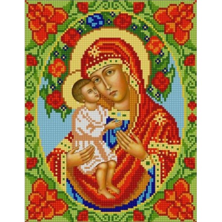 Богородица Жировицкая Канва с рисунком для вышивки бисером Конек