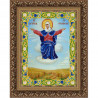 Пример оформления в рамке Богородица Спорительница хлебов Канва с рисунком для вышивки бисером Конек 9229
