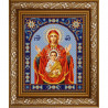 Пример оформления в рамке Богородица Знамение Канва с рисунком для вышивки бисером Конек 9231