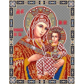 Пример оформления в рамке Богородица Вифлеемская Канва с рисунком для вышивки бисером Конек 9243
