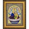 Пример оформления в рамке Богородица Живоносный источник Канва с рисунком для вышивки бисером Конек 9251