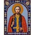 Святой Игорь Канва с рисунком для вышивки бисером Конек