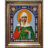 Пример оформления в рамке Святая Антонина Канва с рисунком для вышивки бисером Конек 9326