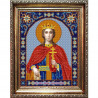 Пример оформления в рамке Святая Екатерина Канва с рисунком для вышивки бисером Конек 9327