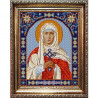 Пример оформления в рамке Святая Валерия Канва с рисунком для вышивки бисером Конек 9345