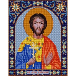 Святой Евгений Канва с рисунком для вышивки бисером Конек