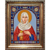 Пример оформления в рамке Святая Иоанна Канва с рисунком для вышивки бисером Конек 9364