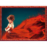 Пример оформления в рамке Леди в красном Канва с рисунком для вышивки бисером Конек 9462