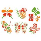 Бабочки Трафарет самоклеющийся 15х21 см Марабу ( Marabu )