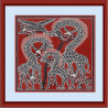 Пример оформления в рамке Семья Канва с рисунком для вышивки бисером Конек 9519