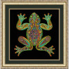 Пример оформления в рамке Лягушечка Канва с рисунком для вышивки бисером Конек 9524