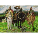 Три богатыря В.Васнецов Канва с рисунком для вышивки бисером Конек