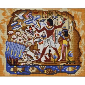Пример оформления в рамке Египетская Канва с рисунком для вышивки бисером Конек 9826