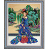 Пример оформления в рамке Красавица Востока Канва с рисунком для вышивки бисером Конек 9957