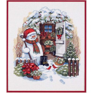 Снеговик во дворе 08817 Набор для вышивания Dimensions ( Дименшенс )