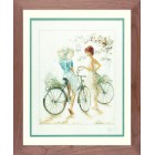  Girls On Bicycle Набор для вышивания LanArte PN-0007949