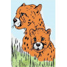  Леопарды Раскраска по номерам на холсте CX3430