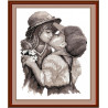 Пример оформления в рамке Поцелуй Набор для вышивания Овен 260