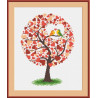 Пример оформления в рамке Дерево любви Набор для вышивания Овен 638