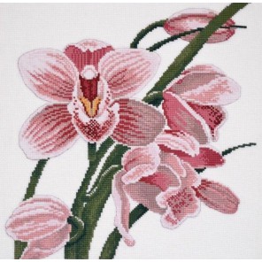 Пример оформления в рамке Зов орхидеи Набор для вышивания Овен 762