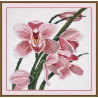 Пример оформления в рамке Зов орхидеи Набор для вышивания Овен 762