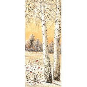 Пример оформления в рамке Русская зима - 3 Набор для вышивания Овен 879