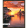 В рамке N181 Закат над Венецией Раскраска картина по номерам на холсте 