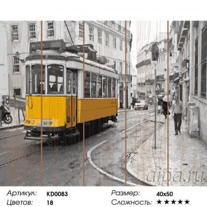  В стиле ретро Картина по номерам на дереве KD0083