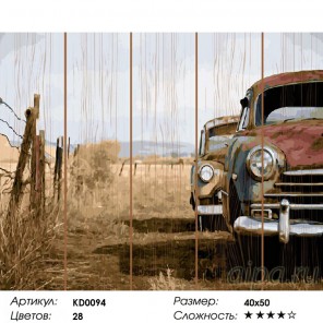  В стиле лофт Картина по номерам на дереве KD0094