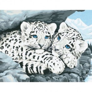 Детеныши снежного леопарда 91079 Раскраска по номерам Dimensions 