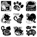 Кошки Набор силиконовых штампов для скрапбукинга, кардмейкинга Inkadinkado