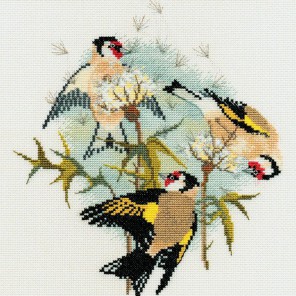  Goldfinches & Thistles Набор для вышивания Derwentwater Designs BB04