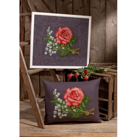  Розы и лилии Набор для вышивания Permin 90-6426