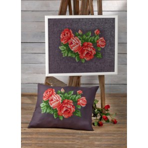  Красные розы Набор для вышивания Permin 90-6425