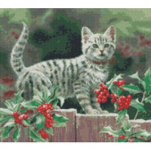  Котёнок и остролист Набор для вышивания Kustom Krafts 97297